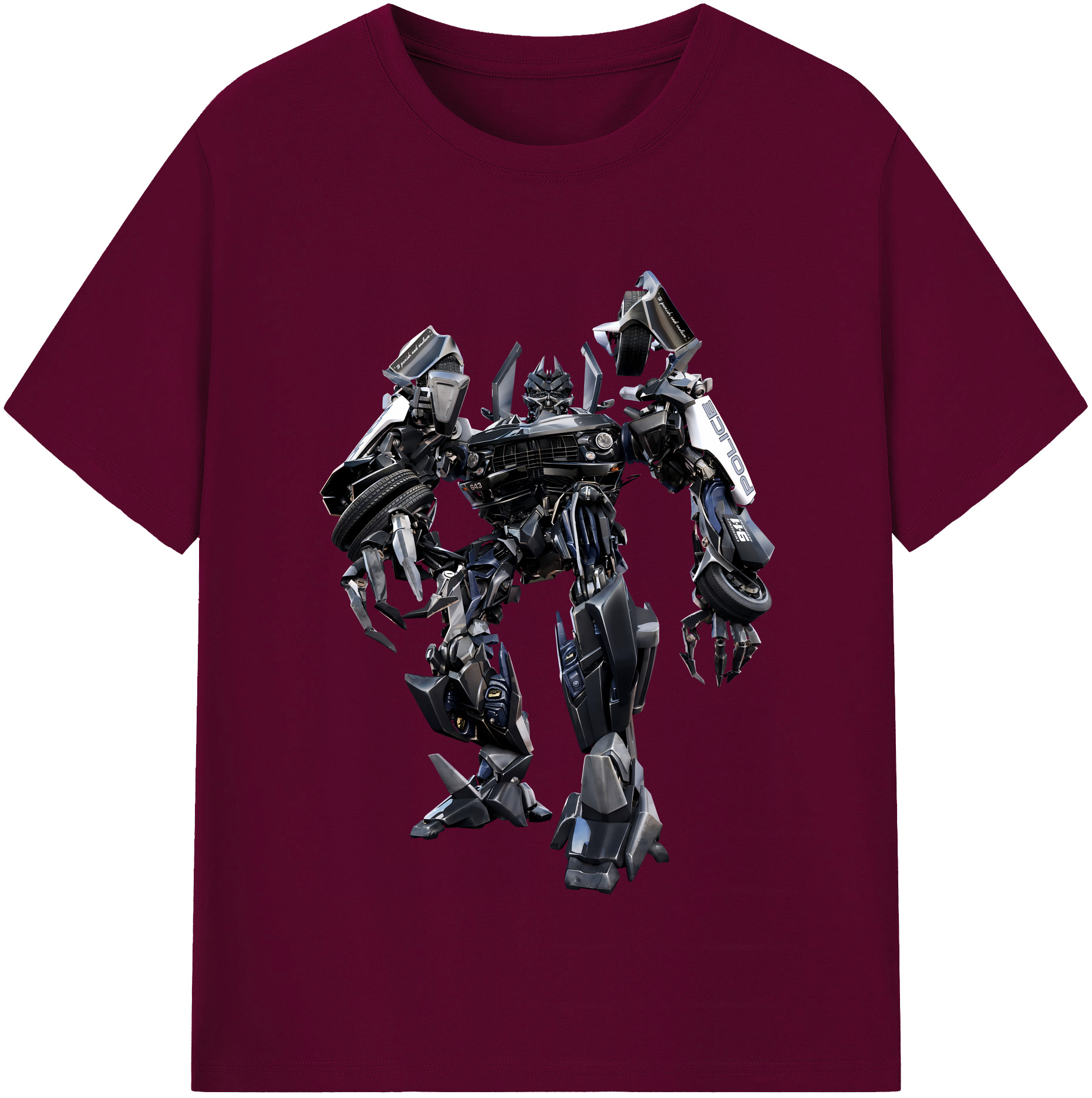 （画像用） Transformers トランスフォーマー レディースカジュアルプリントTシャツ（綿100％）